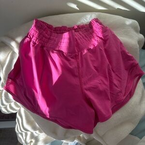 Lulu Lemon Hot Pink Hotty Hot Shorts (High Rise)